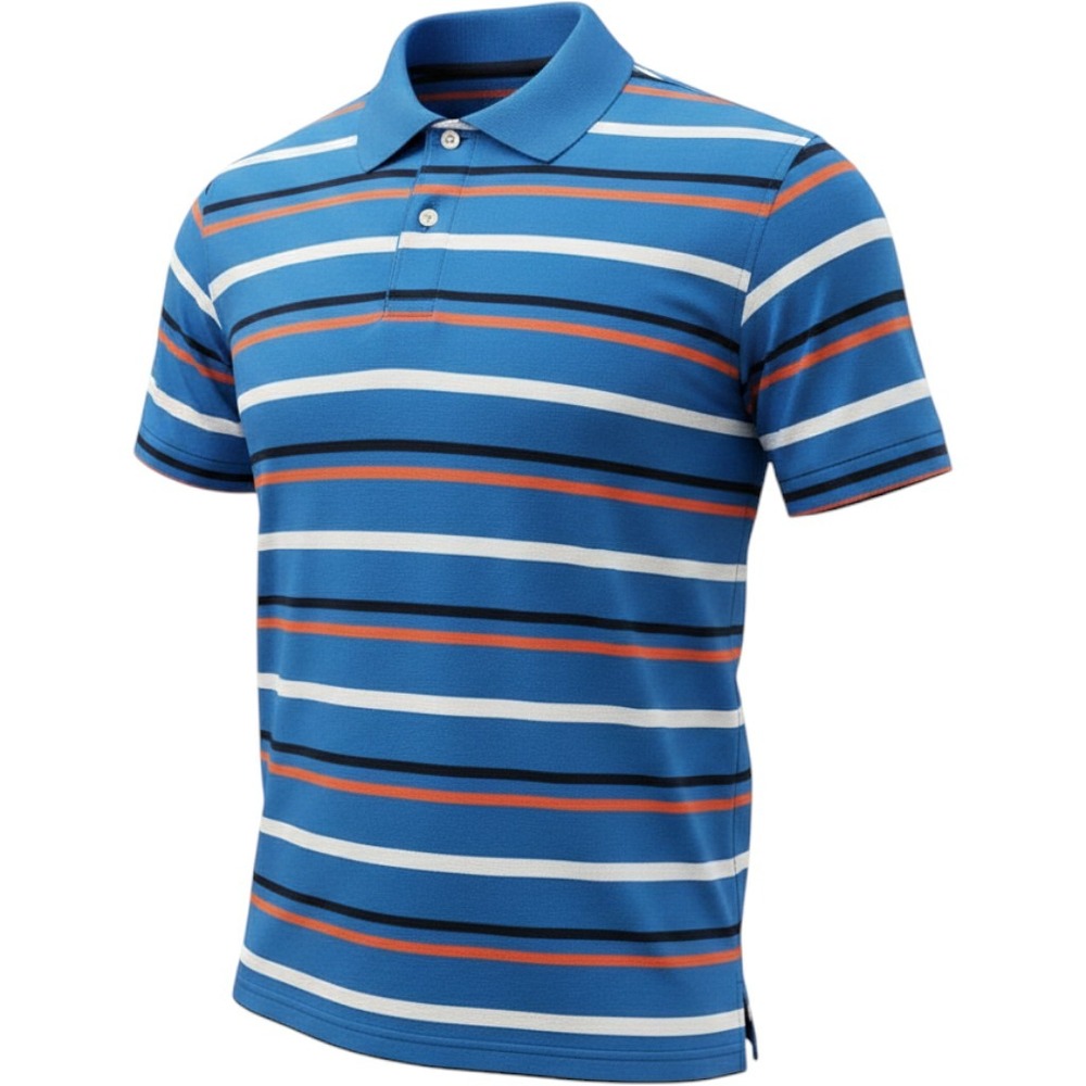 Brooks Brothers Polo Shirt Mens Small‎ Blue Striped Performance Series Casual